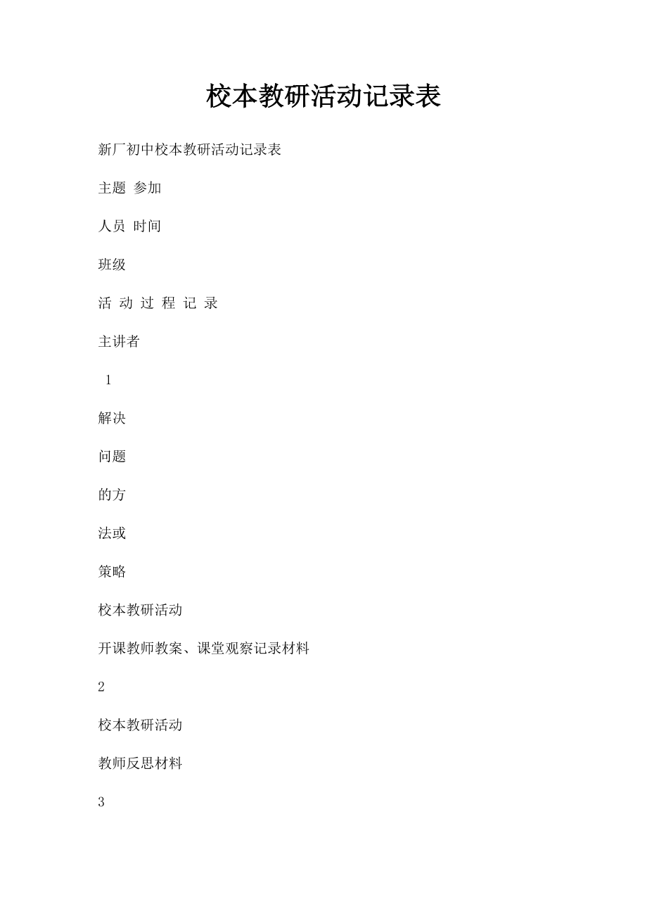 校本教研活动记录表(1).docx_第1页