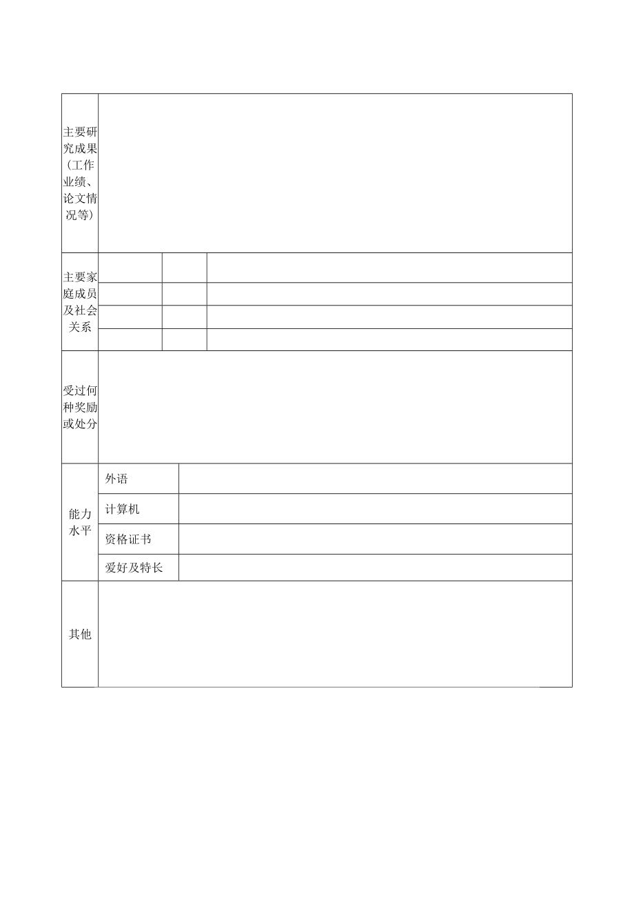 国务院发展研究中心信息中心实习生登记表2.doc_第2页