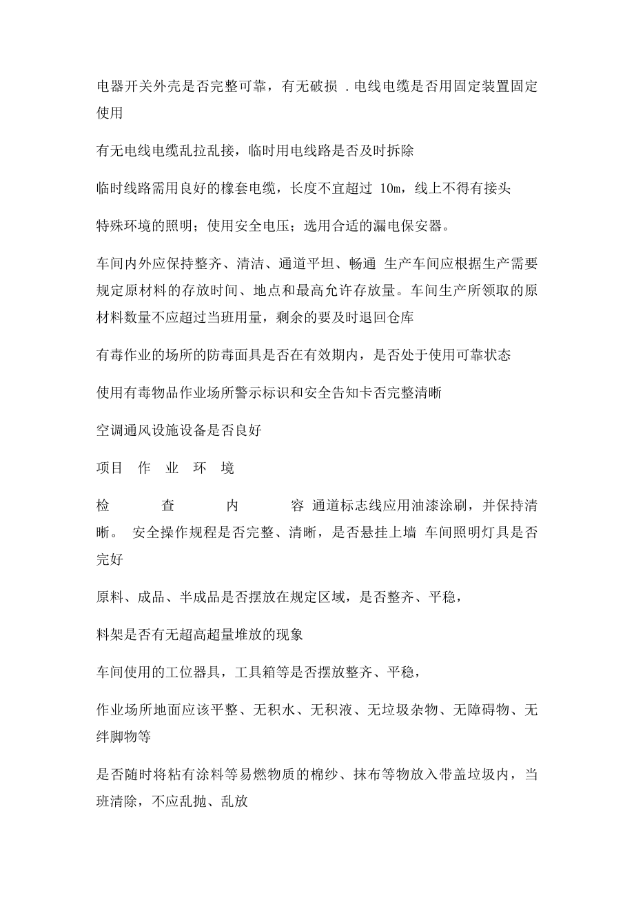 涂装车间日常安全检查表.docx_第3页