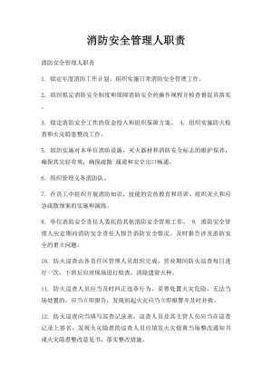 消防安全管理人职责.docx