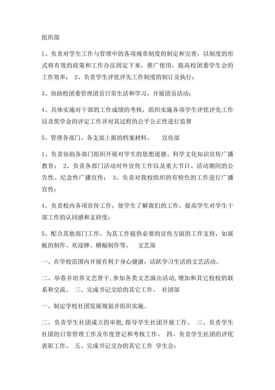 校团委组织机构设置及各部门管理职责.docx_第3页