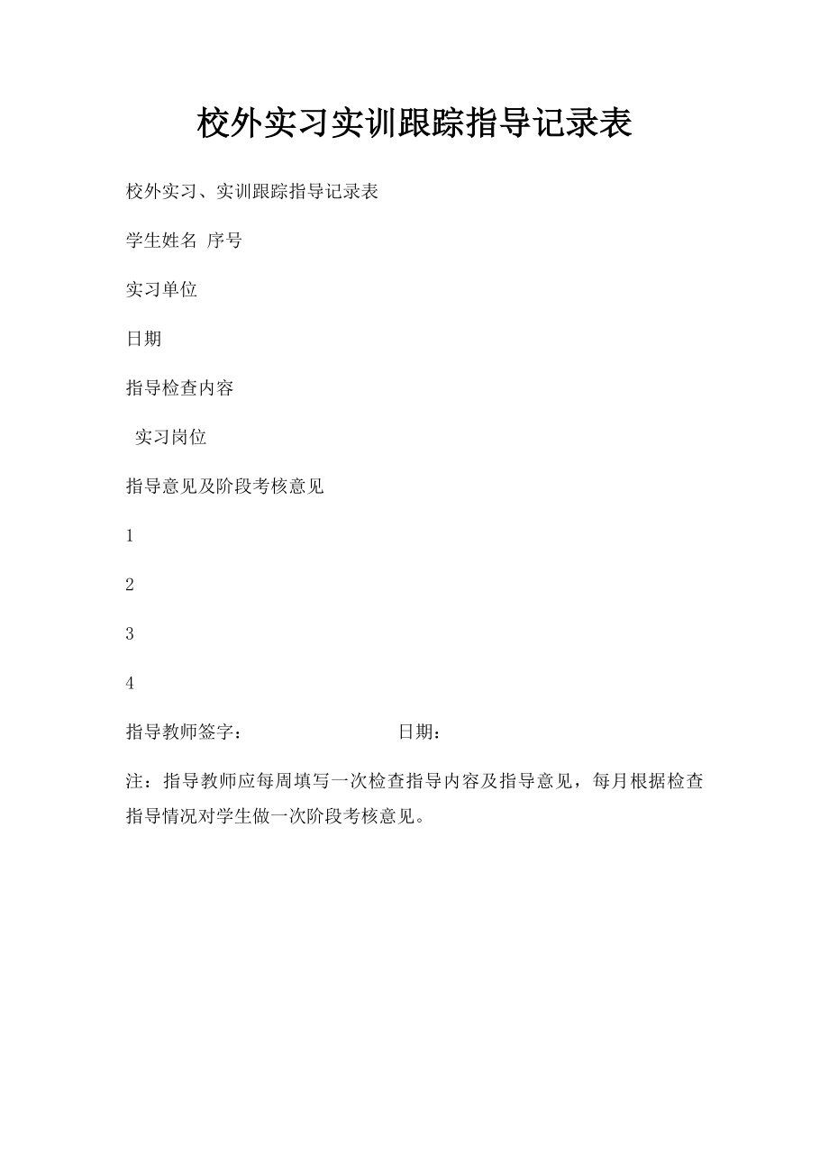 校外实习实训跟踪指导记录表.docx_第1页