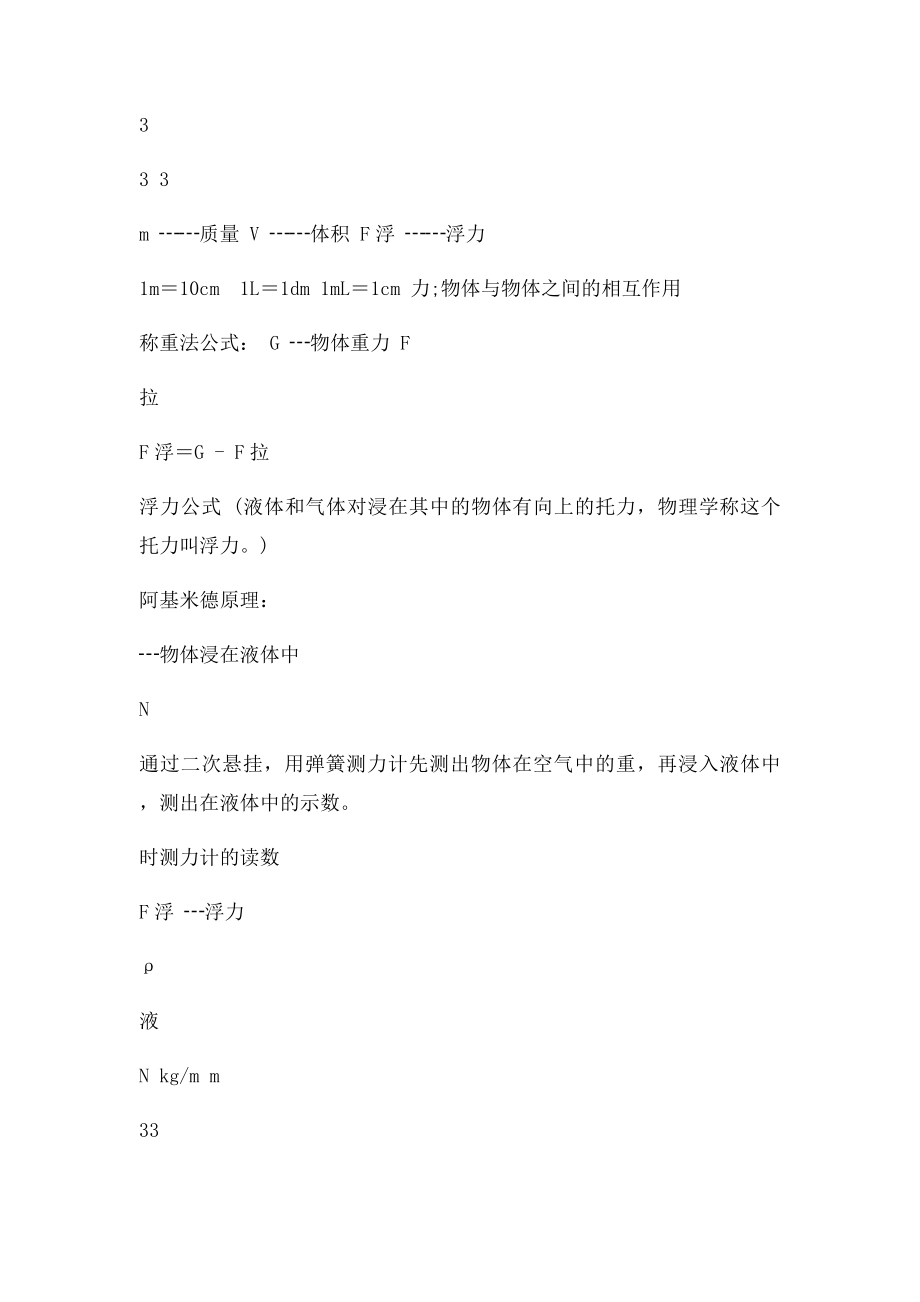 沪科年级物理公式知识点汇总.docx_第3页