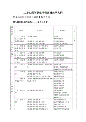 猎头顾问职业培训教材.doc