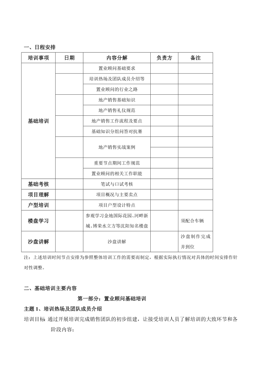 [最新]100719置业顾问发卖培训计划(参考).doc_第2页