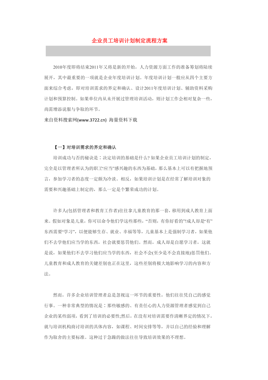 企业员工培训计划制定流程方案.doc_第1页