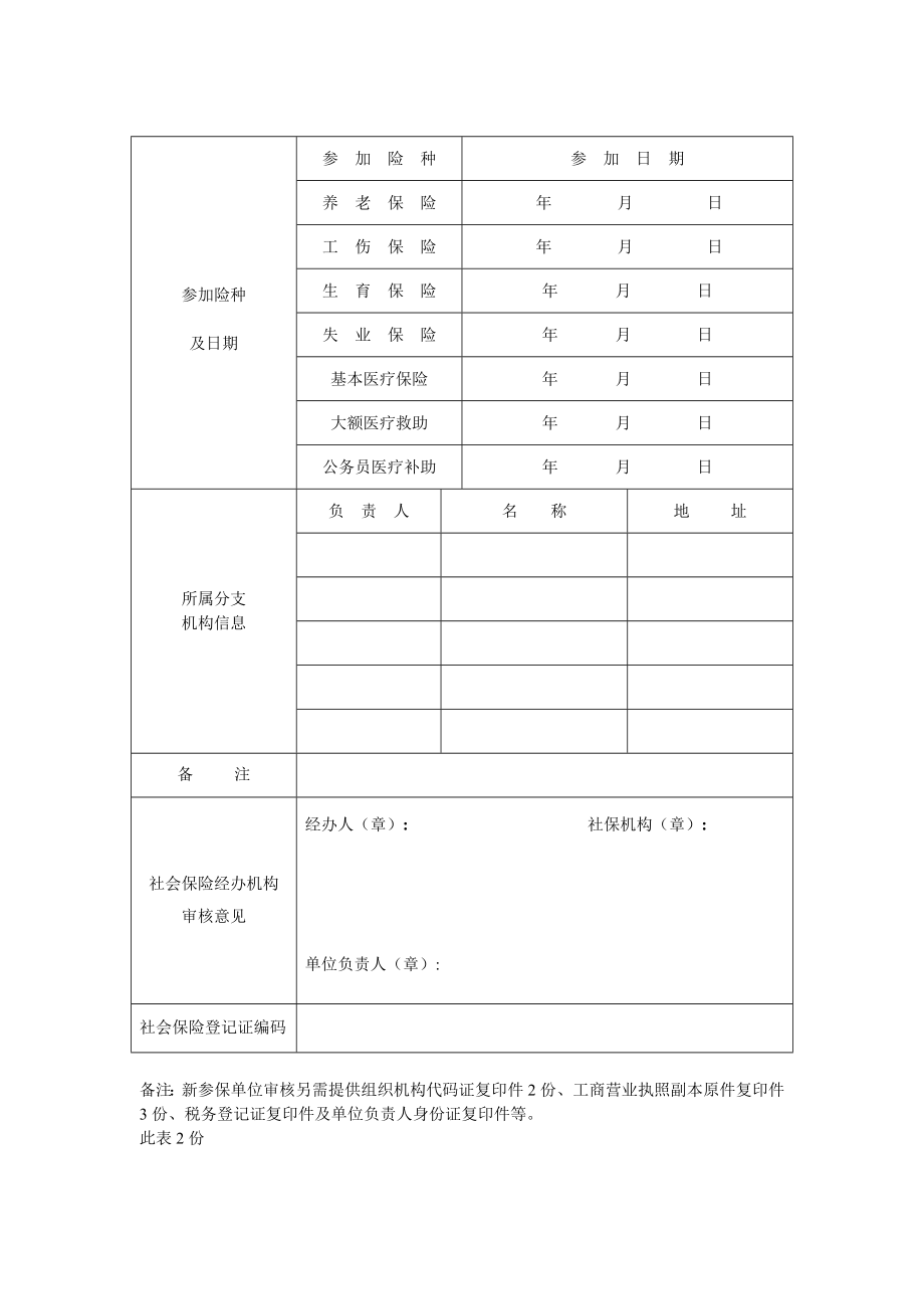 参保单位社会保险登记表(表二Ⅰ)22.doc_第2页