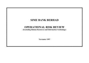 毕博上海银行咨询Sime Bank Operational Risk Report.doc