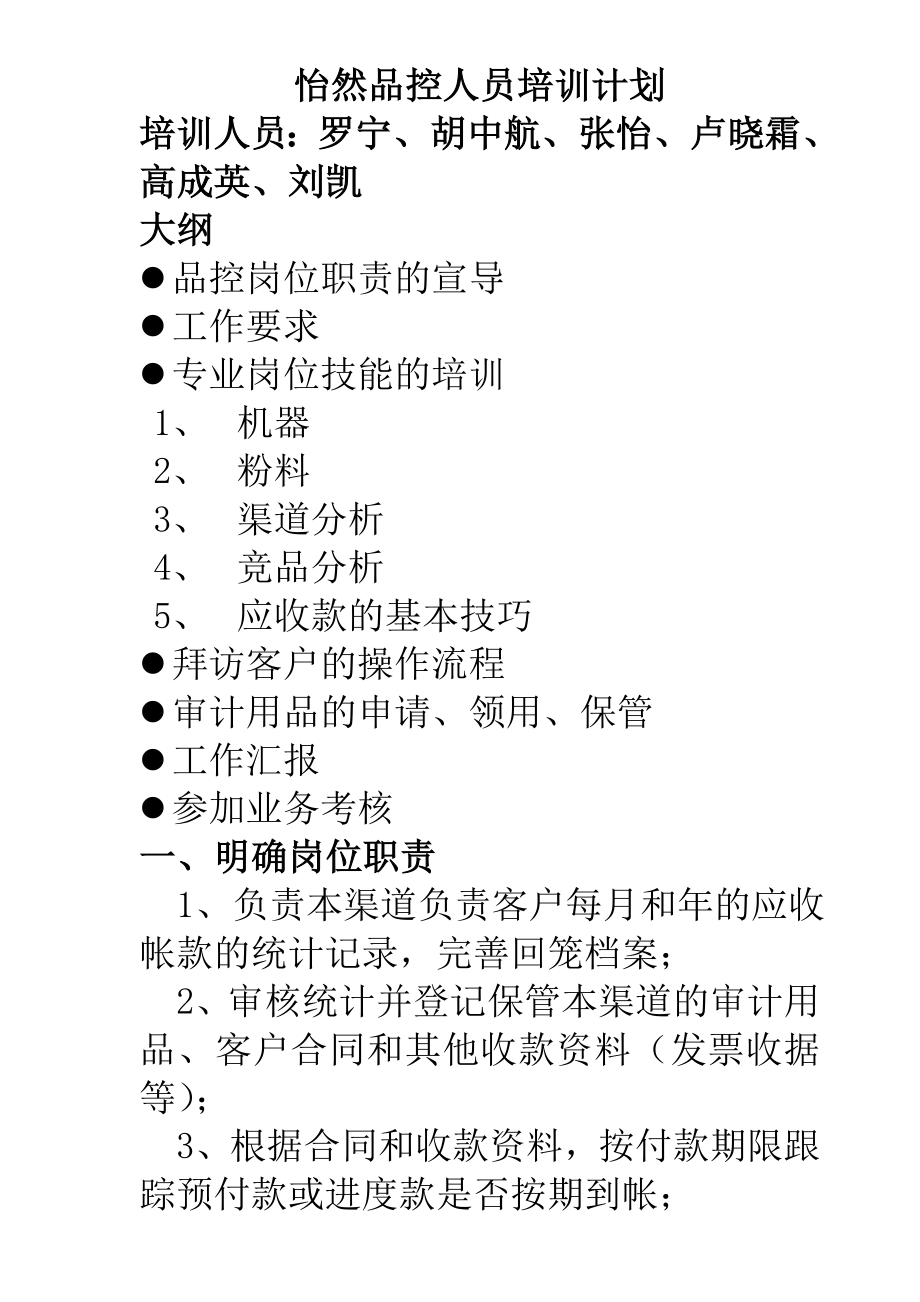 品控人员培训计划.doc_第1页