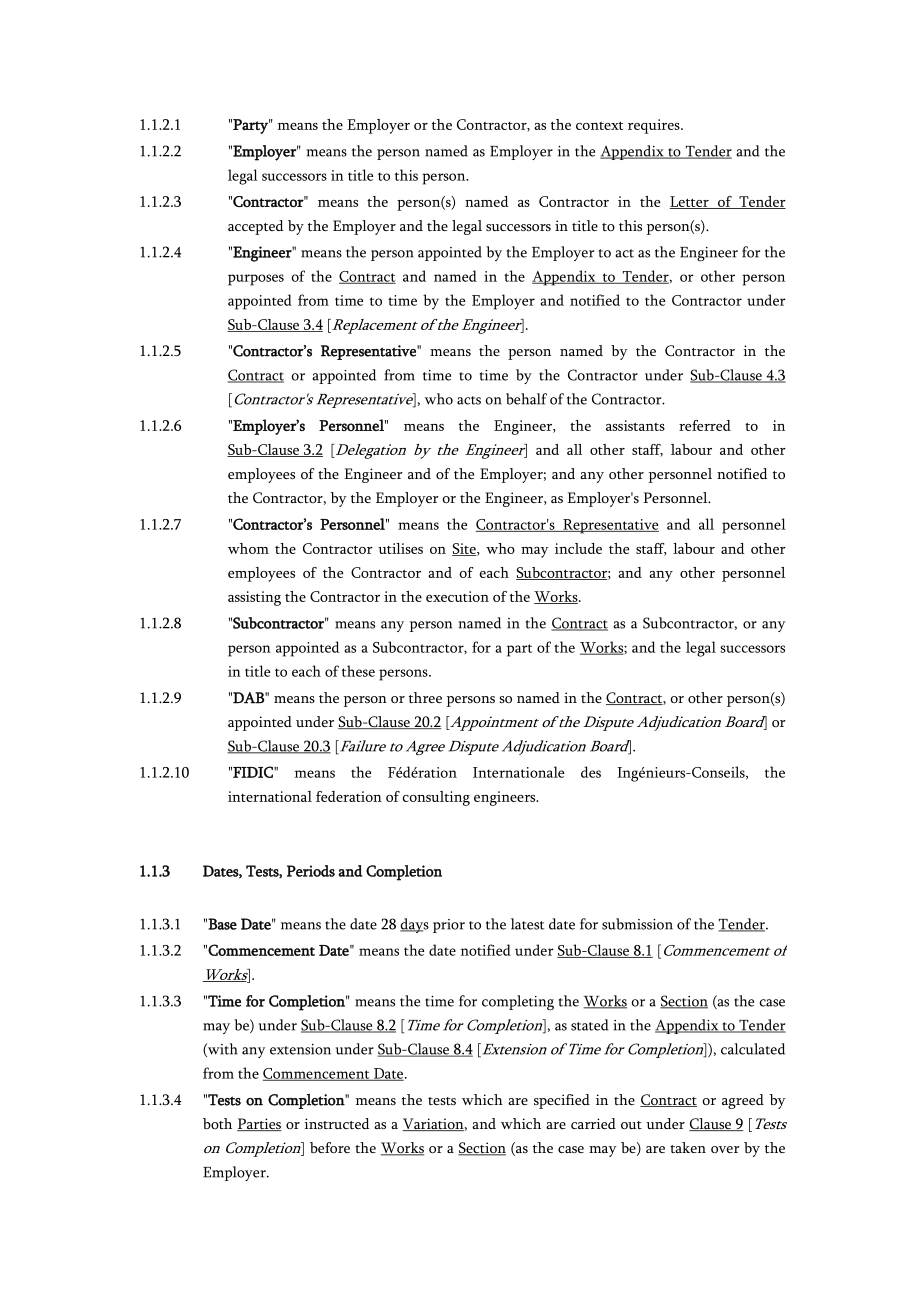 菲迪克合同黄皮书（全英文）.doc_第3页