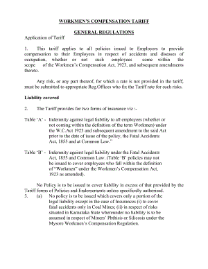 英文工人薪酬管理规范WORKMEN’S COMPENSATION TARIFF.doc