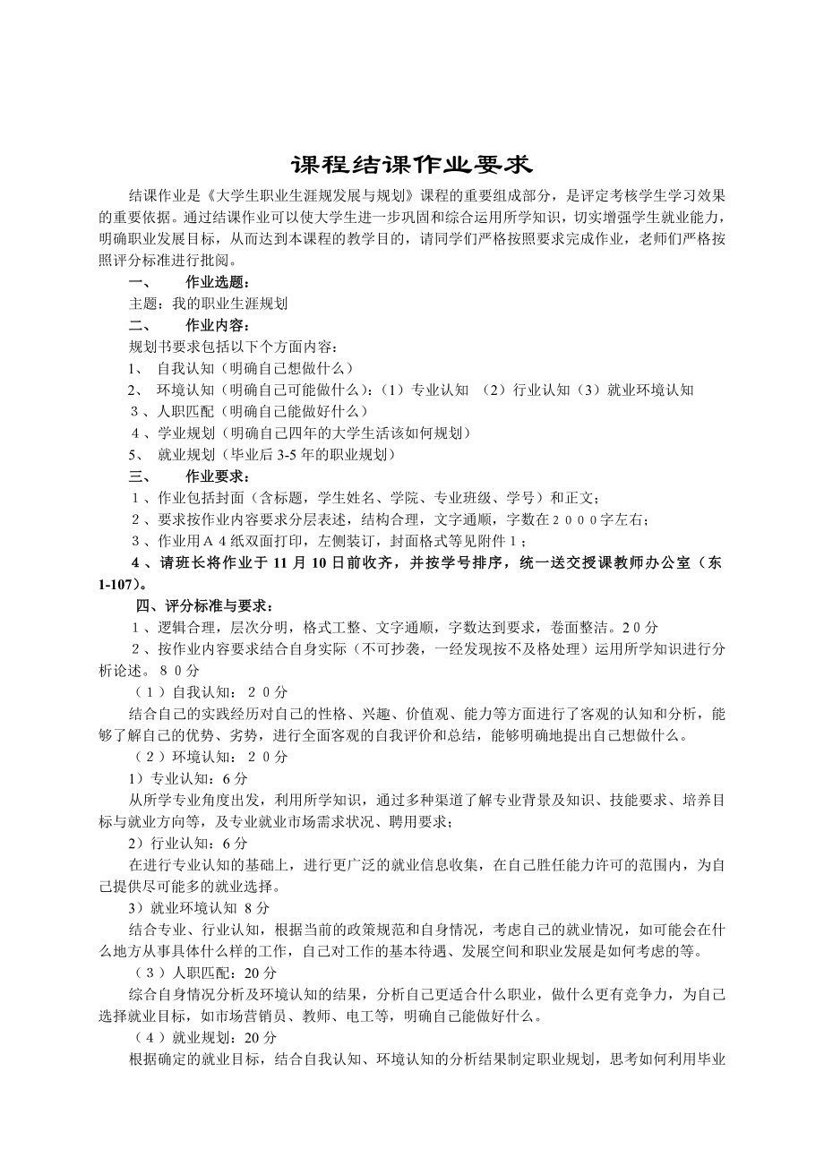 《大学生职业生涯规划与设计》课程结课作业要求.doc_第2页