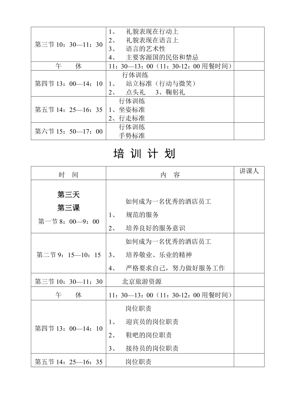 富仕达大酒店培训计划.doc_第2页