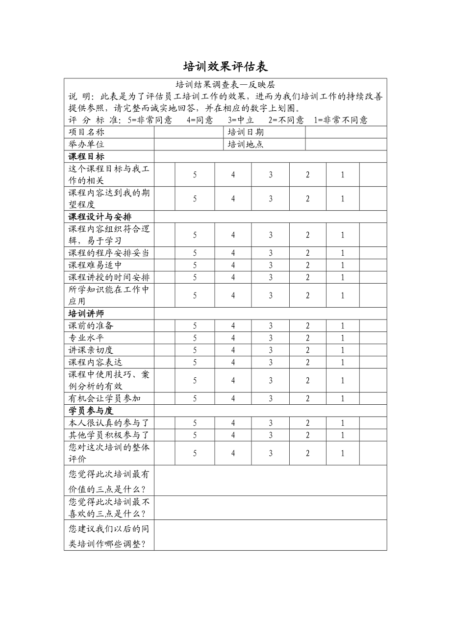 培训效果评估表.doc_第1页