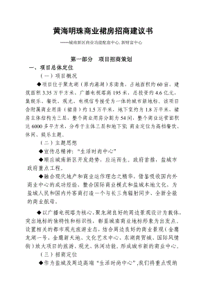 商业裙房招商建议书.doc