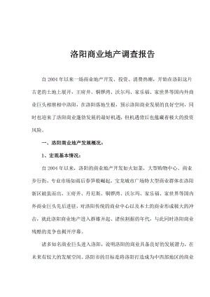 洛阳商业地产调查报告.doc