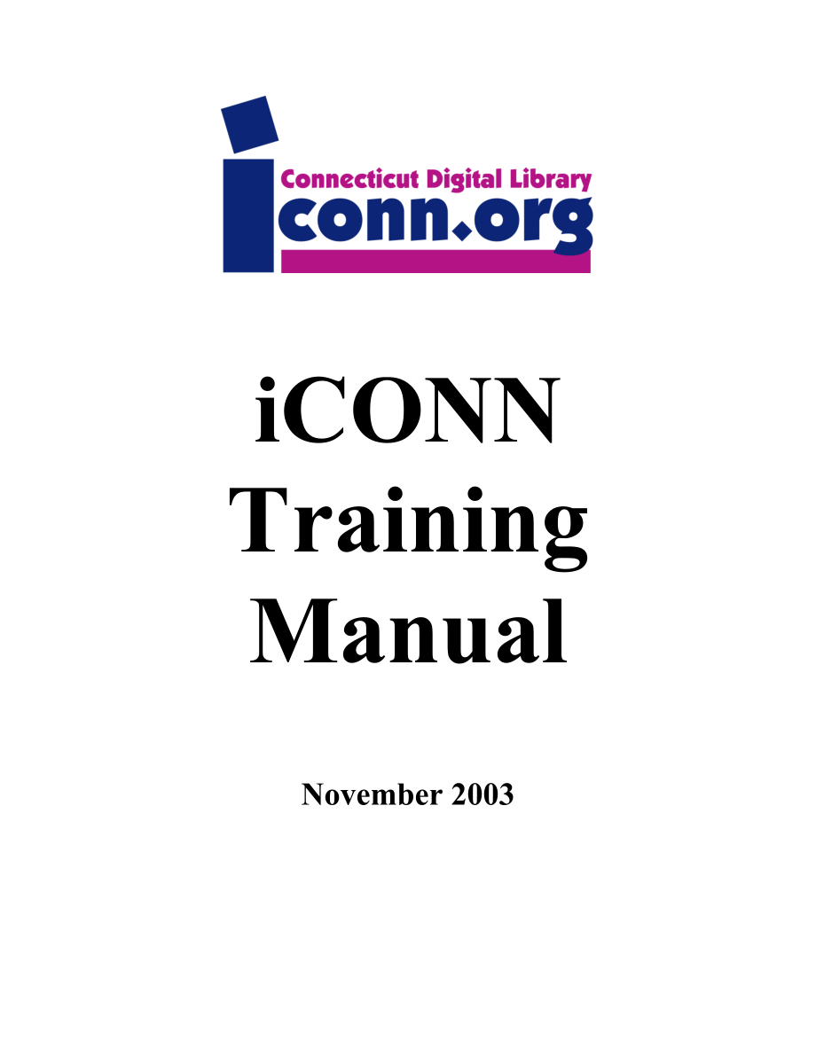 iCONN training manual 培训手册.doc_第1页