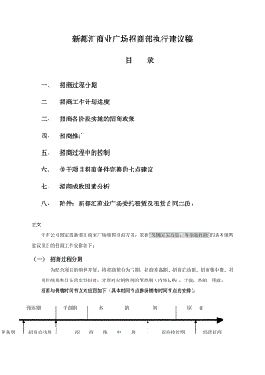 新都汇商业广场招商部执行建议稿.doc