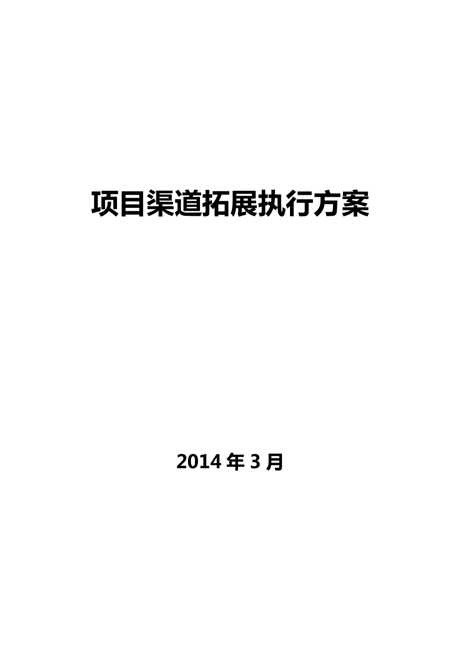 项目大客户渠道拓展执行方案.doc_第1页