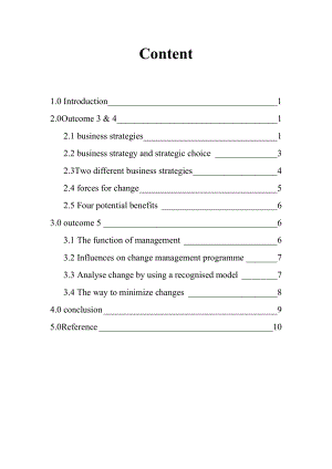 商务文化与策略报告 outcome3,4,5.doc
