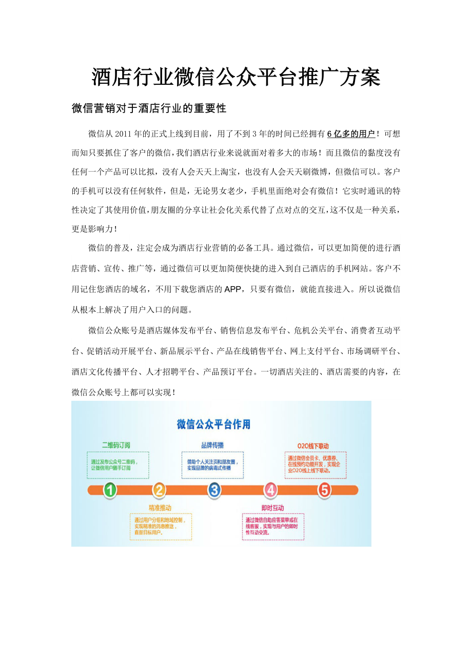 酒店行业微信公众平台(最实用的)营销与解决方案.doc_第1页