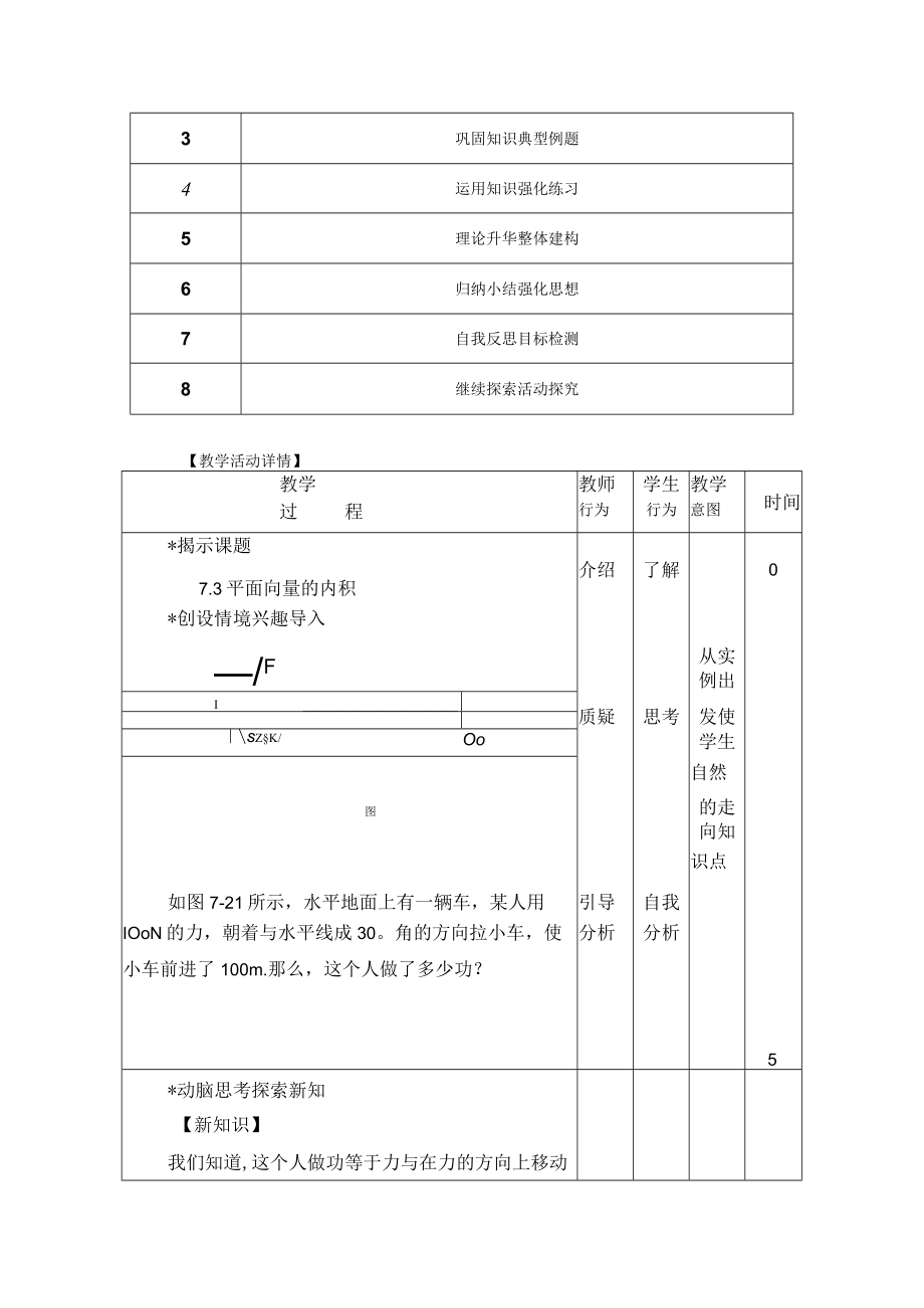 平面向量的内积的概念及其坐标表示 教学设计.docx_第2页