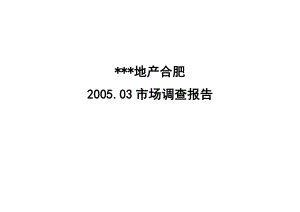 某某地产合肥市场调查报告.doc