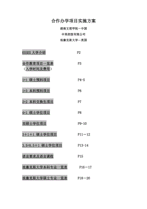 合作办学项目实施方案.doc