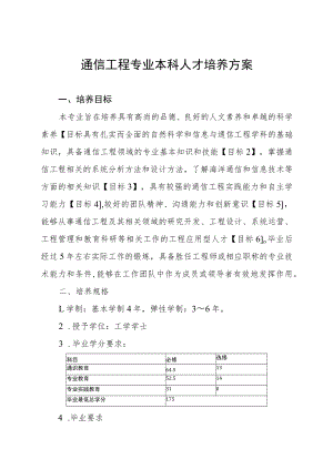 通信工程专业本科人才培养方案.docx