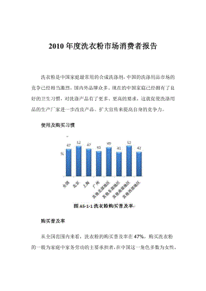 洗衣粉市场消费者报告 .doc