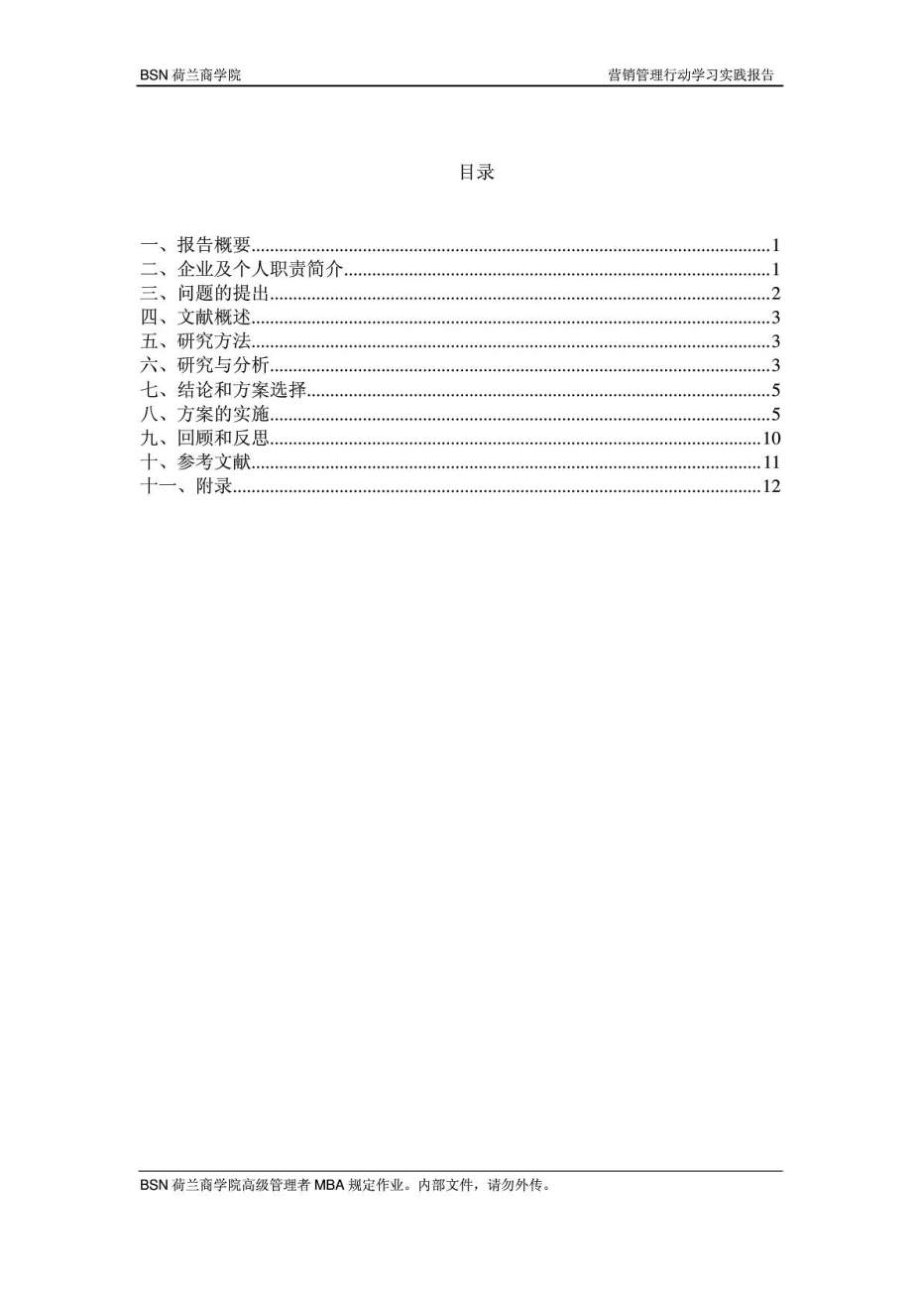 营销管理行动学习实践报告.doc_第2页