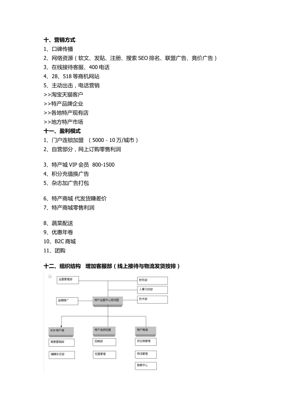 土特产(特产商城)电子商务运营推广营销方案.doc_第3页