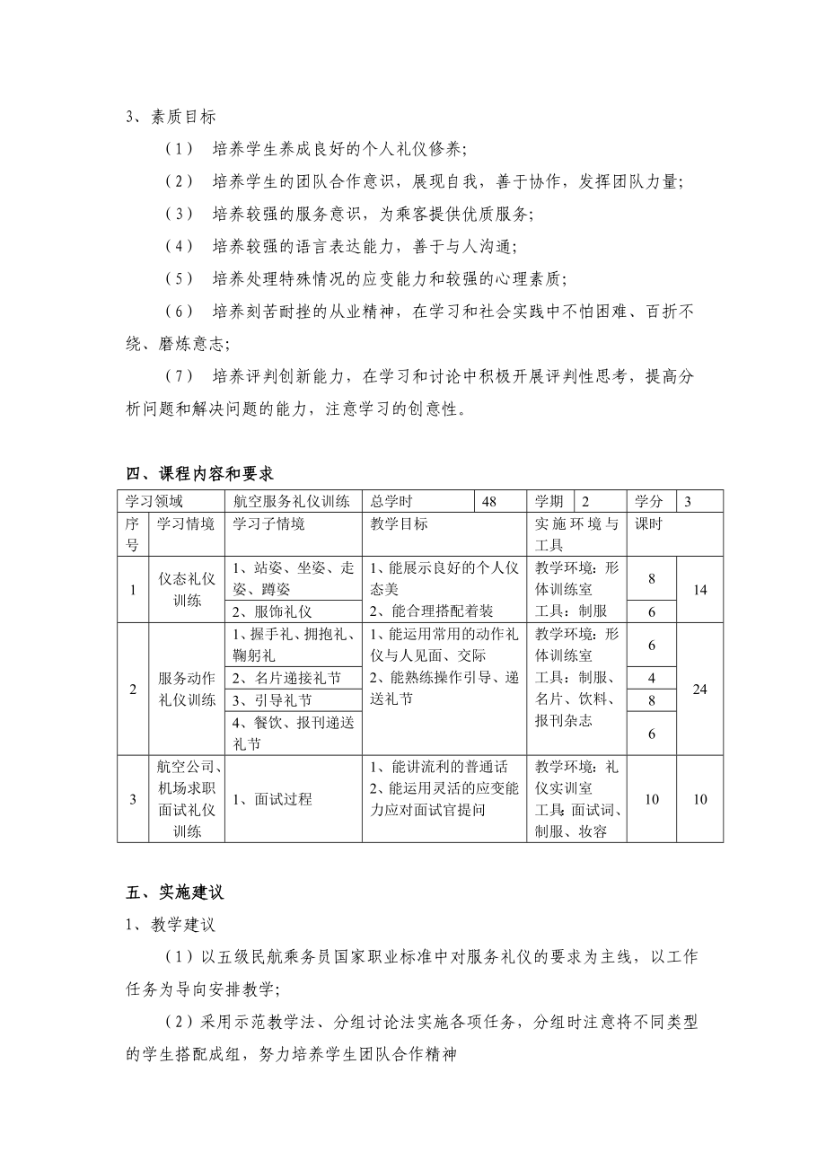 2航空服务礼仪训练课程标准(核心).doc_第3页