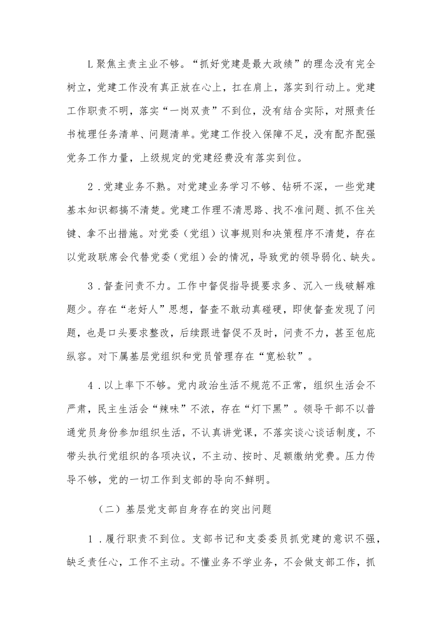 关于全县基层党组织建设作风方面存在的突出问题集中整治实施方案范文.docx_第2页