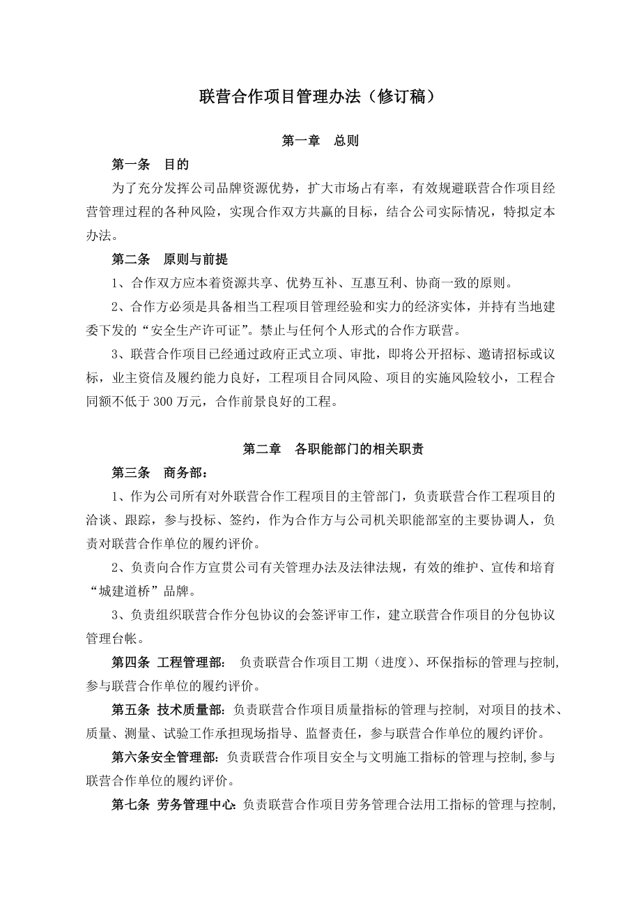 联营合作项目管理办法.doc_第1页