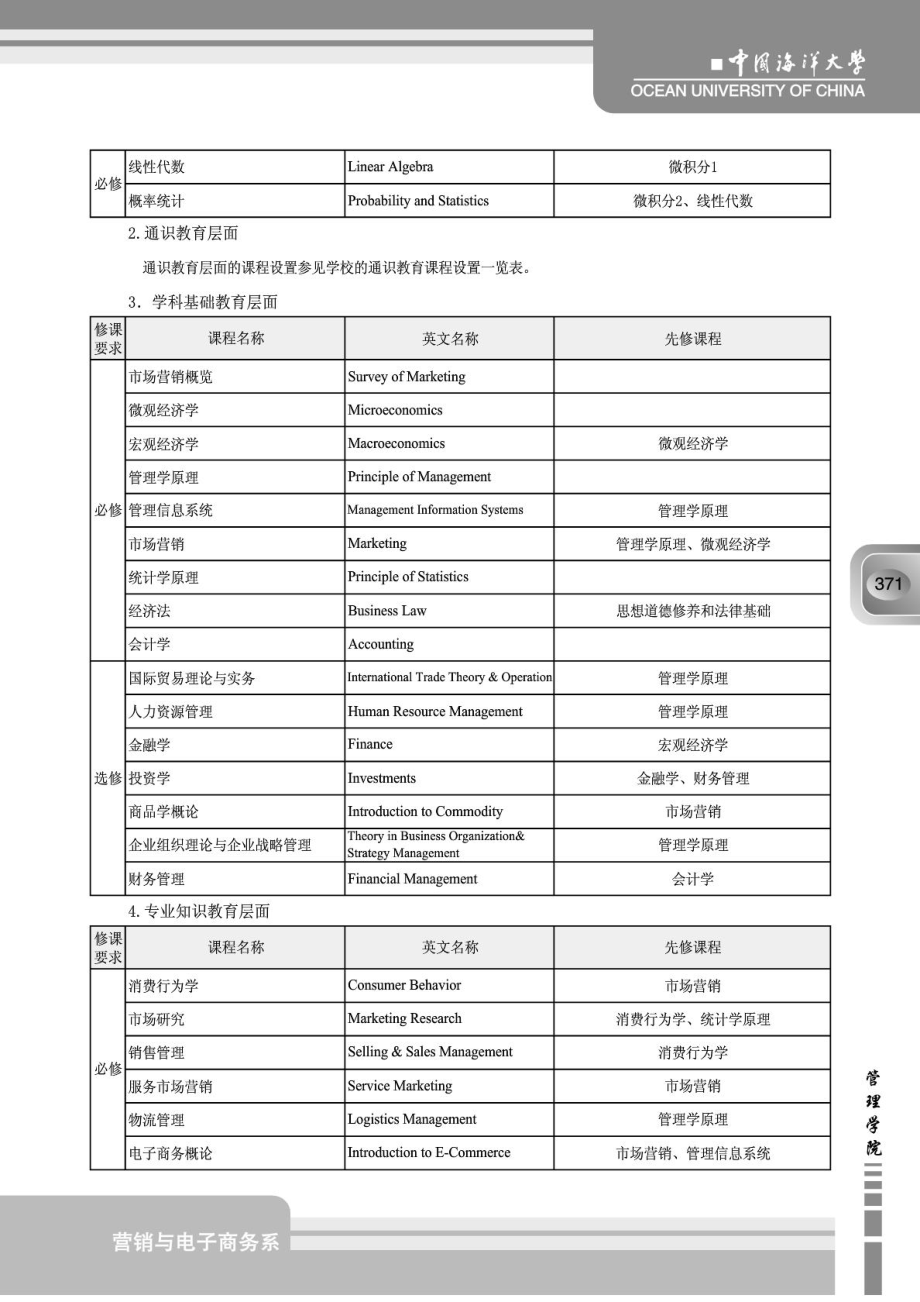 中国海洋大学新版版教学计划市场营销.doc_第3页