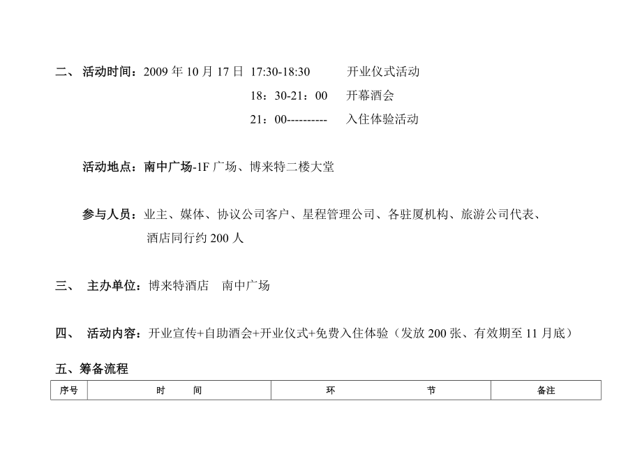 厦门市博来特酒店开业盛典执行细案.doc_第2页