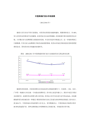 中国高端矿泉水市场规模.doc