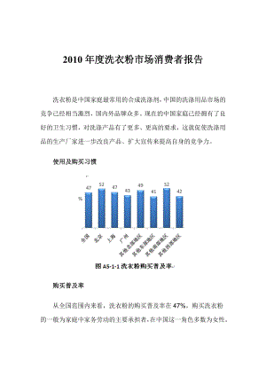 洗衣粉市场消费者报告.doc