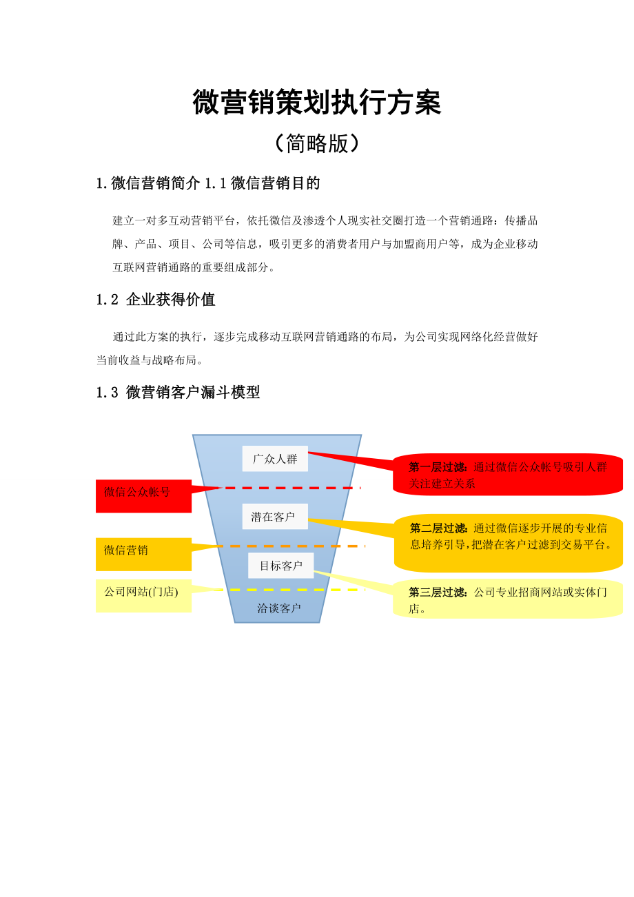 企业微信营销策划执行方案.doc_第1页