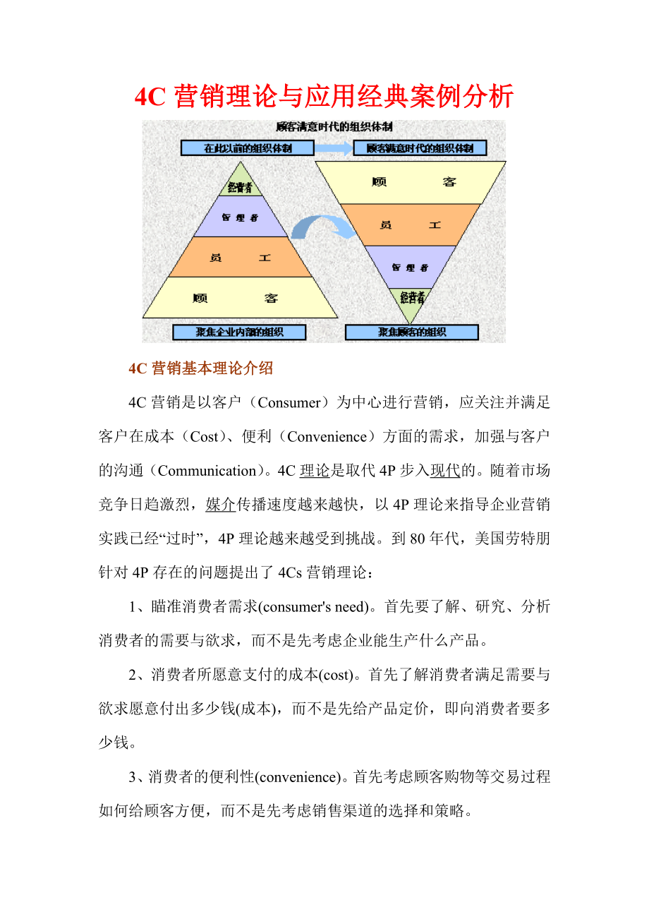 4C营销理论经典案例分析.doc_第1页