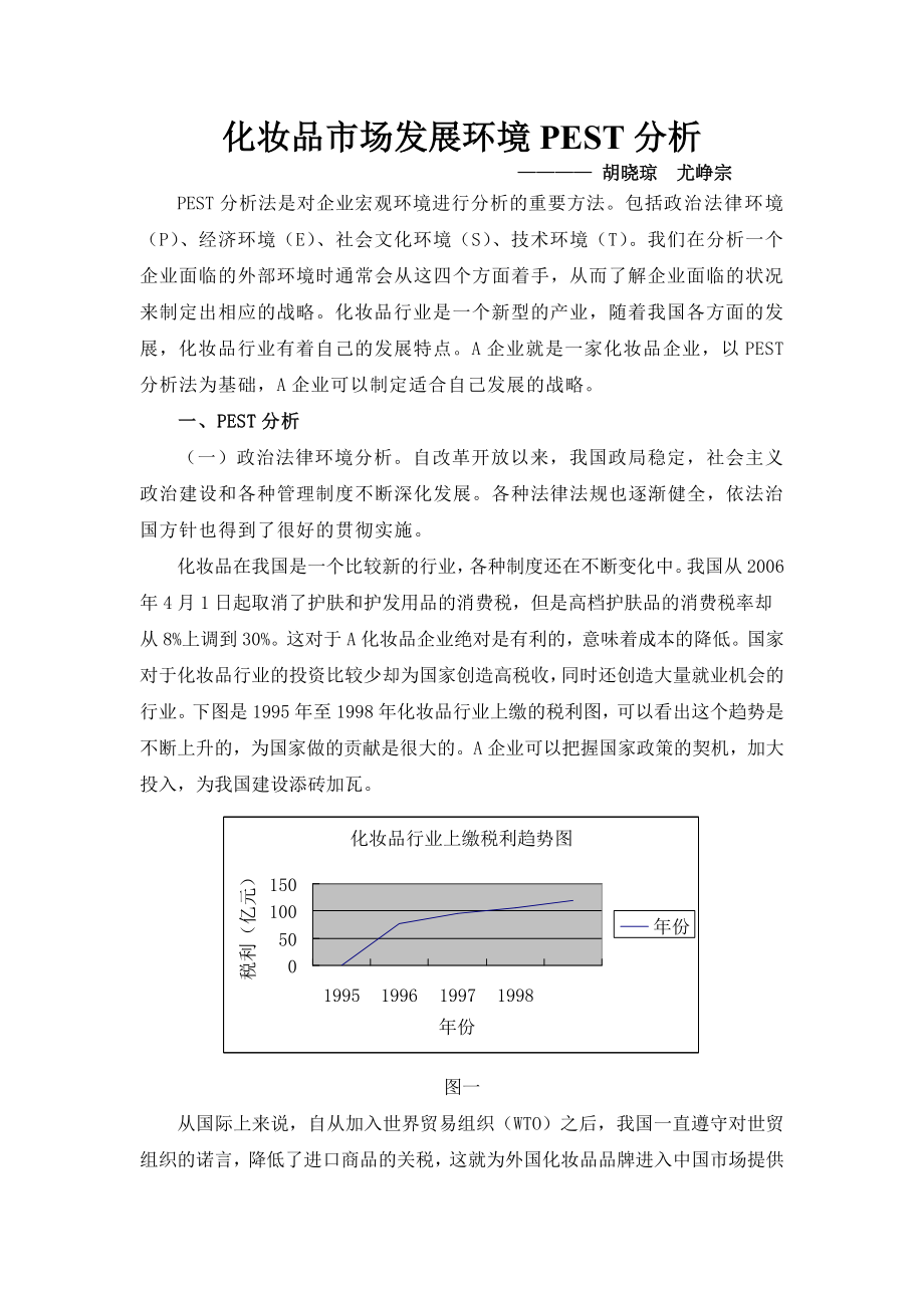 化妆品市场发展环境PEST分析.doc_第1页