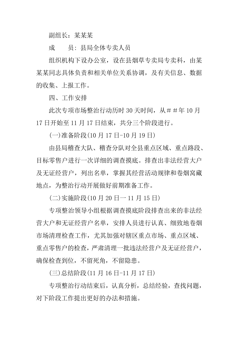 县卷烟市场专项整治实施方案.doc_第2页