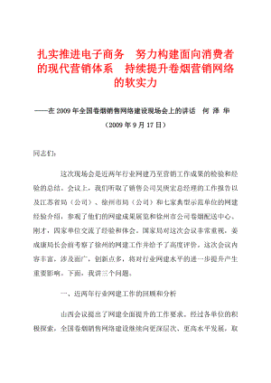 扎实推进电子商务努力构建面向消费者的现代营销体系.doc