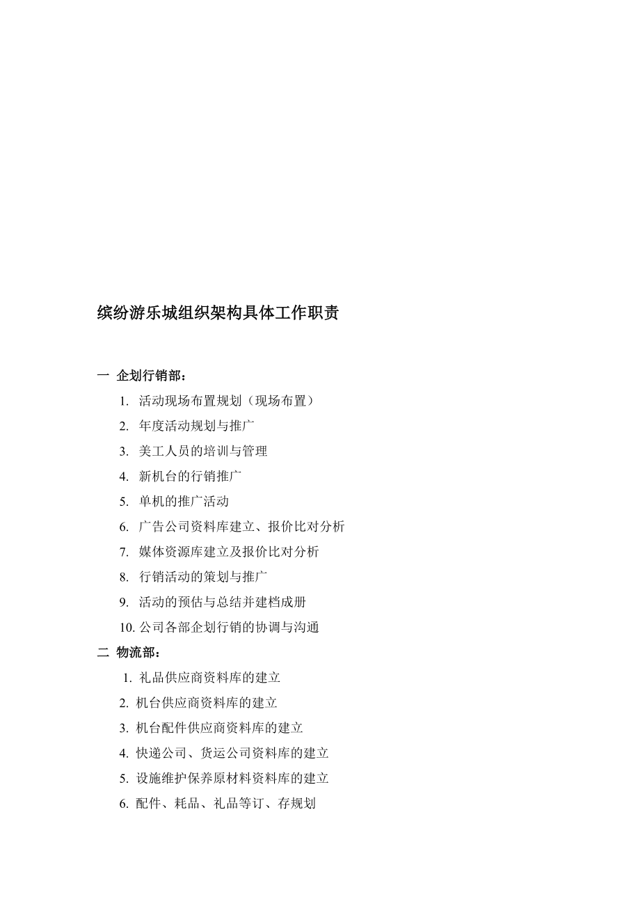 精品壮丽游乐城组织架构具体任务职责[1].doc_第1页