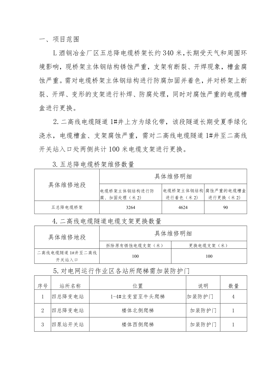 酒钢集团宏晟电热公司冶金厂区电缆桥架维修质量技术协议.docx_第2页