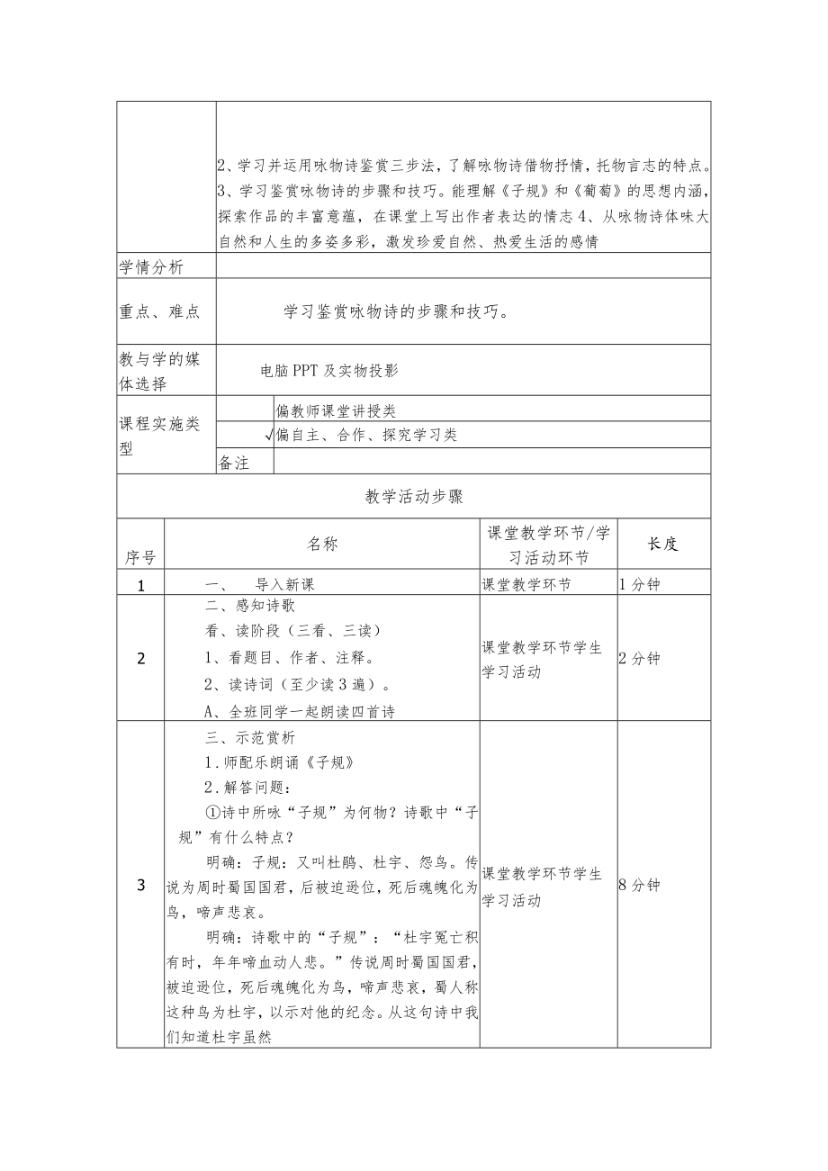 咏物诗四首》 教学设计.docx_第2页