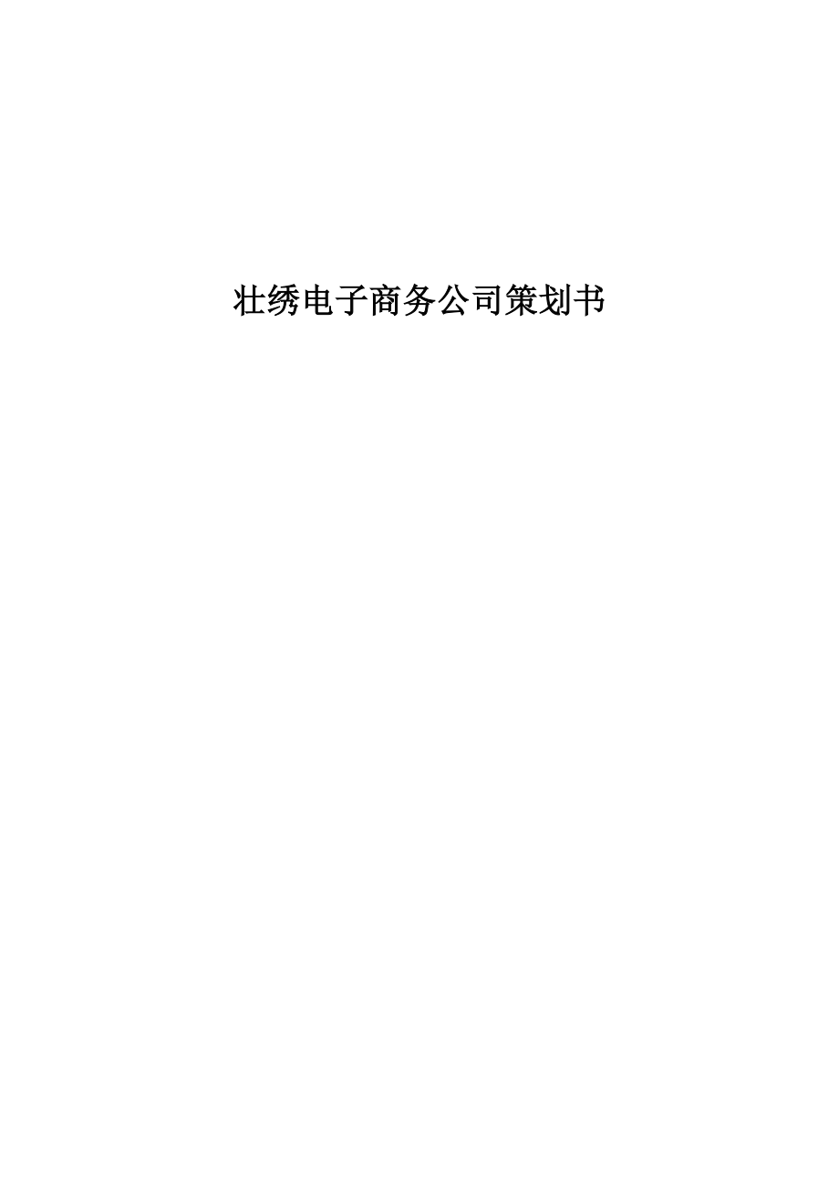 壮绣电子商务公司策划书.doc_第1页