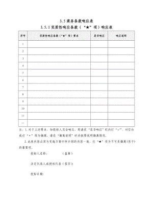 商务条款响应表【直接打印】.doc