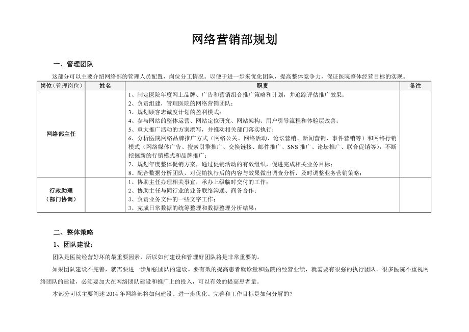 美容医院网络营销部门规划.doc_第2页